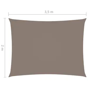 Berkfield Sunshade Sail Oxford Fabric Rectangular 2x3.5 m Taupe