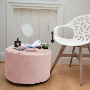 rucomfy Velvet Pouffe Beanbag - Pink