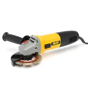 850w Angle Grinder Wolf 115mm Corded with Diamond Disc