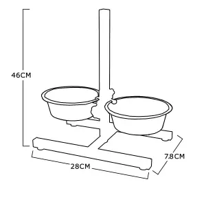 Pet Dog Bowls 2 Stainless Steel Adjustable Height Stand Food Water Bowls Feeding Kitchen Accessories