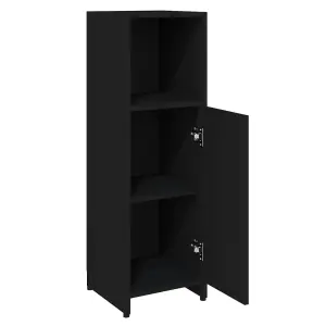 Berkfield Bathroom Cabinet Black 30x30x95 cm Engineered Wood