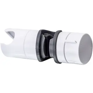 EUROSHOWERS White Adjustable Shower Riser Rail Slider 19-25mm