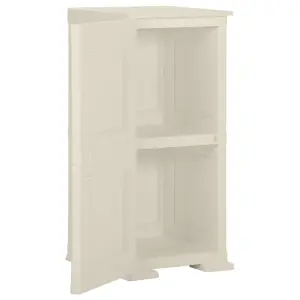 Berkfield Plastic Cabinet 40x43x85.5 cm Wood Design Cream