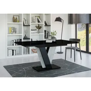 Extendable Dining Table Ameila Gloss Black