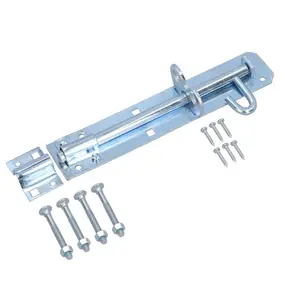 200mm Galvanised Brenton Slip Bolt Padbolt Slide Latch Lock Sheds Gates 4pk