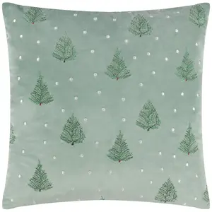 furn. Green Evergreen Christmas Tree Indoor Christmas Cushion (L)43cm x (W)43cm