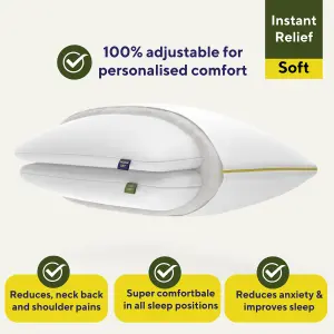 Brightr Nox 2 pack Soft Down Alternative Pillow   Neck Pain & Side Sleeper Pillow