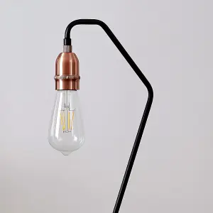 Harper Living 1-ST64-Clear Bulb Included Black and Copper Table Lamp