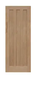 Modern 3P Panel Oak Panel Door 1981 x 686mm