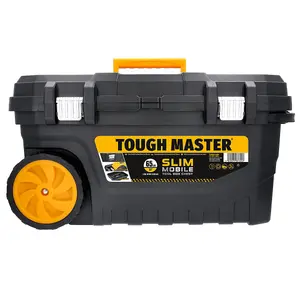 TOUGH MASTER Heavy Duty Large Tool Box 25" Lockable with wheels & handle