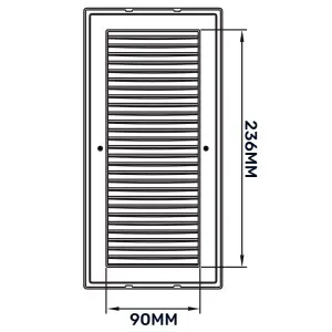 White Air Vent Grille/duct covers with Fly Screen / Anti-Insect Mesh,no screws visible-separate backplate