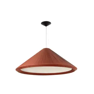 Luminosa Hue Terracotta Pendant 130cm, E27