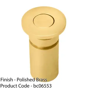 Floor Recessed Dust Excluding Flush Bolt Socket - 45mm Depth Polished Brass