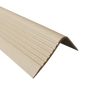 Stair non anti slip PVC nosing rubber angle step edge  RGPD 90cm beige