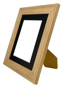 Scandi Oak Frame with Black Mount for Image Size 10 x 8 Inch