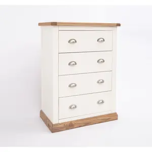 Tropea 4 Drawer Chest of Drawers Chrome Cup Handle