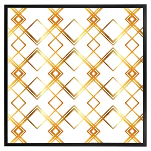 Geometric golden pattern (Picutre Frame) / 30x30" / Grey