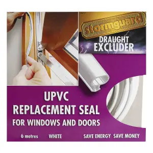 Stormguard UPVC Replacement seal - WHITE - 6M Pack