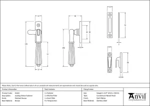 From The Anvil Polished Bronze Locking Hinton Fastener