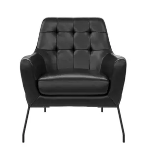 Brayden Accent Chair Black Faux Leather