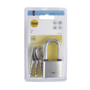 Yale Medium duty Block Iron Disc Long shackle Padlock (W)40mm