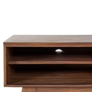 Beliani Scandinavian TV Stand Brown BUFFALO