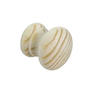 Securit Pine Cupboard Knob (Pack of 2) Cream (40mm)