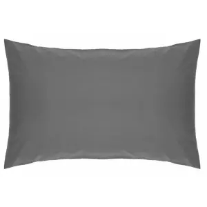 Belledorm Easycare Percale Housewife Pillowcase Grey (One Size)