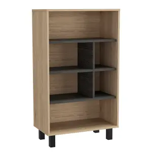 Low bookcase, washed oak & grey, Harvard range