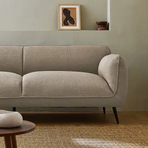 sweeek. 3-seater sofa with metal legs Soft Beige 205x82.3x76.3 cm