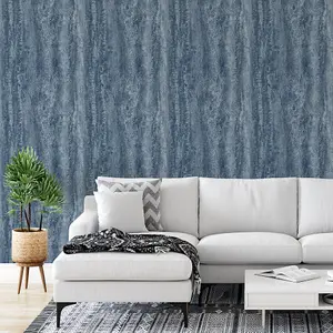 Muriva Blue Marble Pearl effect Embossed Wallpaper