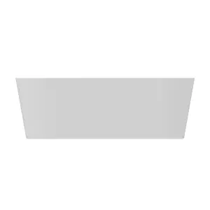 GoodHome Nakina Gloss White Acrylic Back to wall D-shaped Double ended Bath (L)1800mm (W)800mm