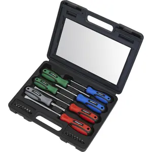 21-Piece Premium Soft Grip Screwdriver Set with Magnetic Tips and Case