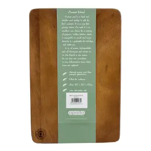 Cutting Board Acacia Wood Chopping Serving Food Worktop Saver Rectangle 30x20cm