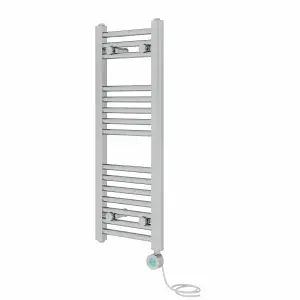 Right Radiators Prefilled Thermostatic Electric Heated Towel Rail Straight Bathroom Ladder Warmer - Chrome 800x300 mm