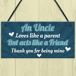 Red Ocean Quirky Birthday Christmas Gifts For Uncle Hanging Plaque From Niece Newphew Thank You Gift