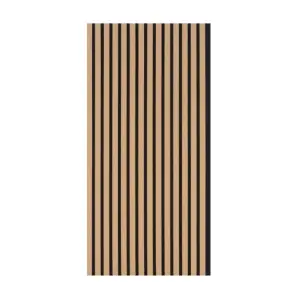 Kraus - Natural Oak - Acoustic Slat Wall Panel - (L) 120cm x (W) 57.3cm - Single Panel - Sample Size Available