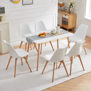 Milana 6 - Person Dining Set White