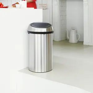 Brabantia 60 Litre Touch Bin Matt Steel / Matt Steel