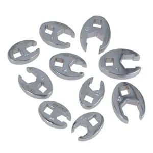 Metric Sized Crowfoot Crowfeet Spanner Wrench Set 10mm - 19mm 10pc Set