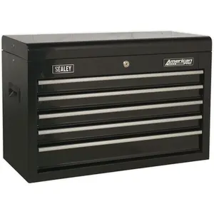 High Gloss Black 5 Drawer Tool Chest Storage Unit 660mm x 305mm x 430mm