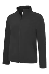 Uneek - Unisex  Classic Full Zip Soft Shell Jacket - Hanger Loop - Black - Size M