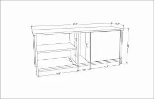 Decorotika Neola TV Stand TV Cabinet TV Unit for TVs up to 55 inches