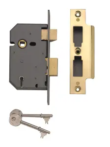 Yale 64mm Brass effect Metal 5 lever Sashlock