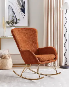 Rocking Chair ANASET Boucle Orange