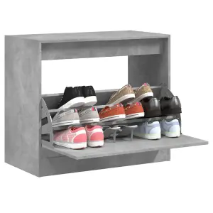 Berkfield Shoe Cabinet Concrete Grey 80x42x69 cm Engineered Wood