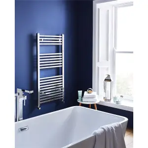 1200mm (H) x 600mm (W) - Vertical SQUARE - 25mm - Chrome - Bathroom Towel Rail - (Clifton Rail) -(1.2m x 0.6m)