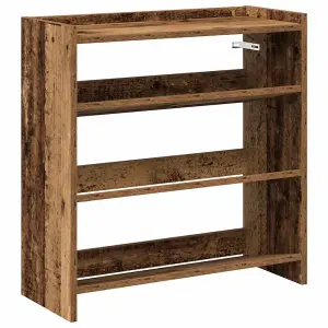 Berkfield Shoe Rack Old Wood 60x25x62 cm Engineered Wood