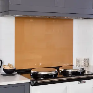 Laura Ashley Copper Glass Splashback, (H)750mm (W)900mm (T)6mm