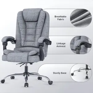 Executive Office Chair with Footrest,Computer Chair with Tilt Function for Home Office Working